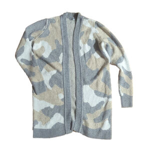 Marled by Reunited Camo Cardigan Sweater Small